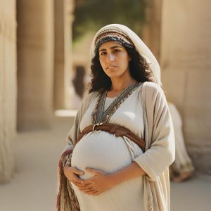 Agar grávida, imagem ilustrativa de agar da bíblia gravida de Abraão