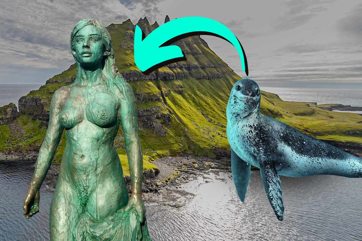 Pra conhecer essa estátua, iremos para a Ilha Faroés é conhecida pela lenda da mulher pele de foca. Mulheres que correm com os Lobos